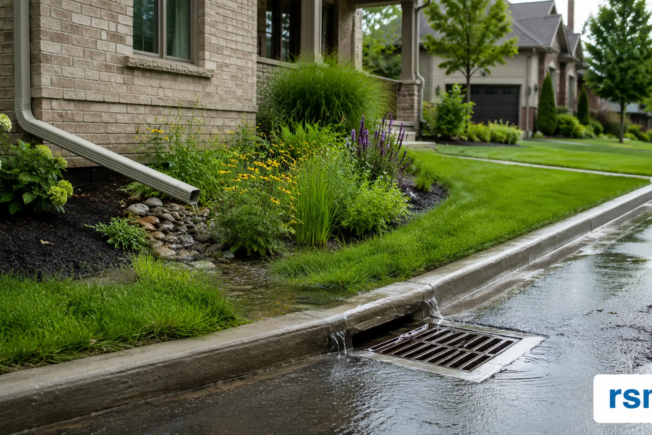 Shared drainage and below-grade systems in a multi-residential property